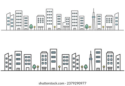 Two types of simple cityscapes