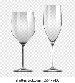 Two types of wine glasses illustration