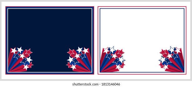 Two US Patriotic vector backgrounds. Perfect for any use.