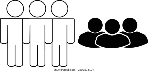 TWO user icons in different colors, nice and simple