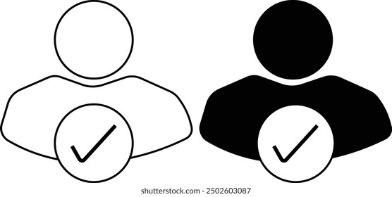 two user icons with different and simple colors
