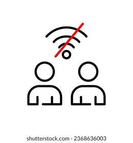 Two users having no wifi connection. Pixel perfect, editable stroke