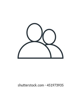 Two users icon, Vector
