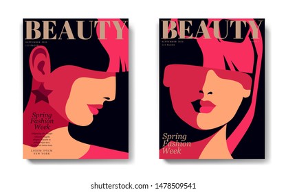 Two Variants Fashion Magazine Cover Designs Stock Vector (Royalty Free ...