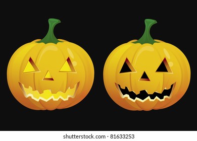 Two variations of a Halloween Pumpkin