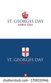 Two variations of a logo celebrating the patron Saint of England, St. George, which falls on every year on April 23rd