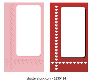 Two variations of Valentine Cards