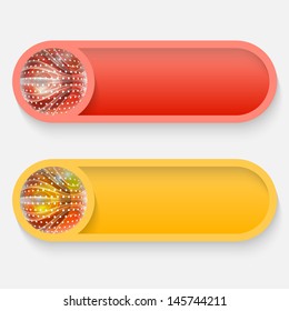 two vector abstract button