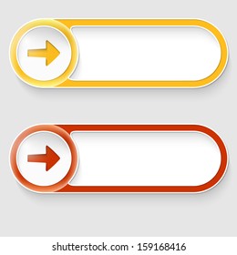 two vector abstract buttons with arrows