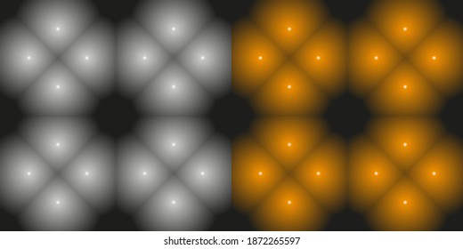 Two vector abstract seamless patterns with 3d illusion