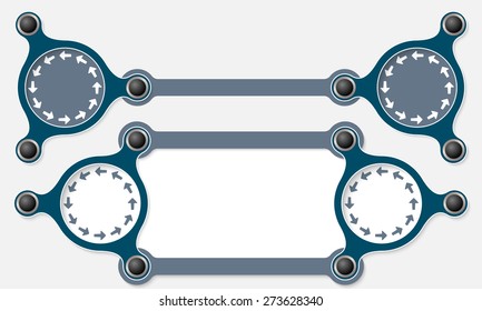 Two vector abstract text boxes for your text and arrows
