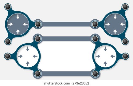 Two vector abstract text boxes for your text and arrows