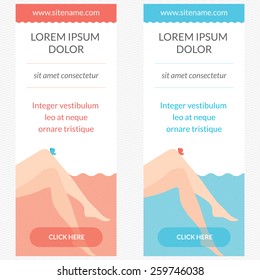Two vector banners with beauty theme