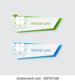 Two vector banners with dental protecting