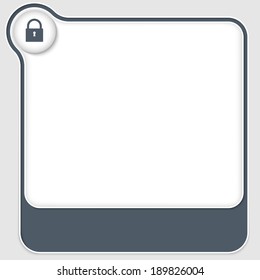 two vector boxes for any text with lock icon