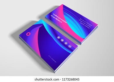Two vector business cards.  Liquid shapes 