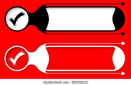 Two vector buttons with check box