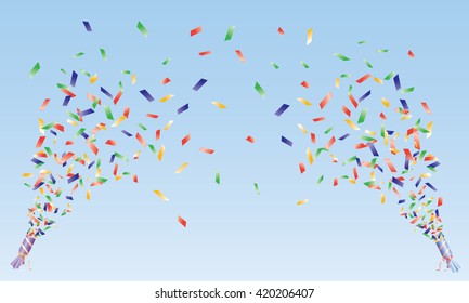 Two Vector Confetti Poppers