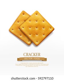 two vector cracker isolated on white background
