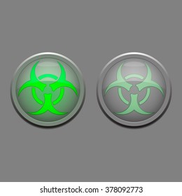 Two vector danger lights - biological danger