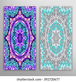 Two  Vector Designs that tiles seamlessly. Abstract background, wedding invitation or greeting card design with geometric pattern, ornamental vector illustration