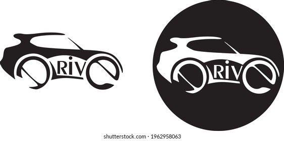 Two vector drive logo concepts