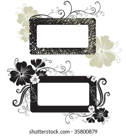 Two Vector Floral vintage frame (From my "Floral collection")