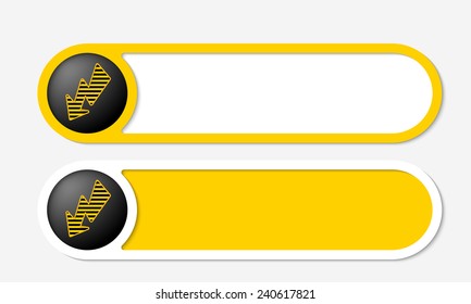 two vector frame for text and flash symbol