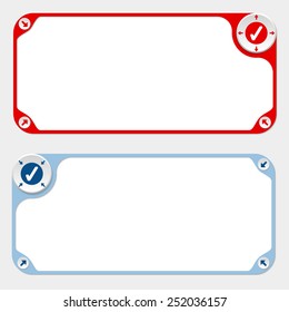 Two vector frames and arrows and check box