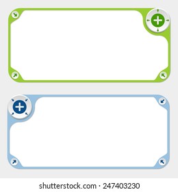 Two Vector Frames And Arrows And Plus Symbol