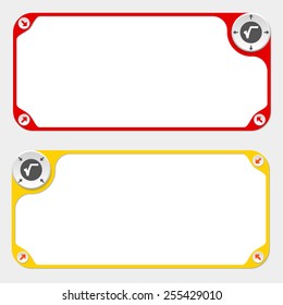 Two vector frames and arrows and radix symbol
