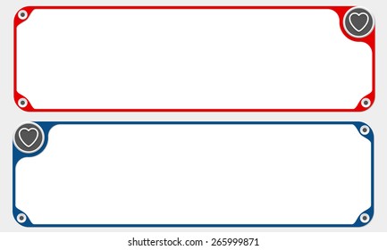 Two vector frames for your text and simple heart