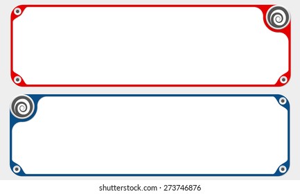 Two vector frames for your text and spiral