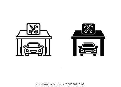 Two vector illustrations car