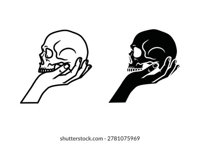 Two vector illustrations hand