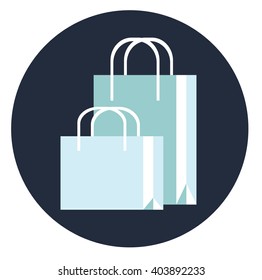 Two vector isolated shopping bags