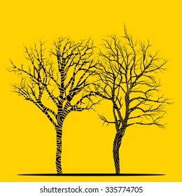 Two vector Isolated trees sketch