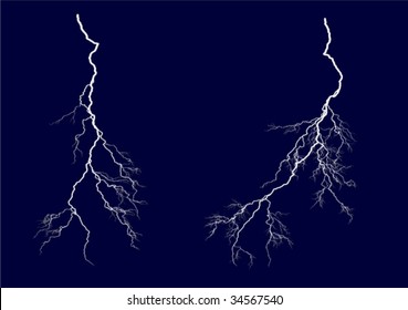 Two vector lightning bolts.