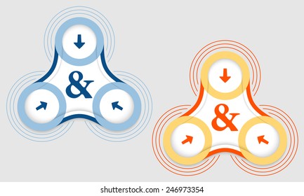 Two vector objects and ampersand
