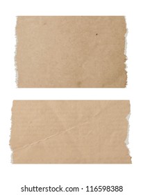Two vector old paper textured paper pieces