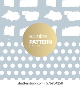 Two Vector Patterns for package, book and screen design. Brush Doodle and Geometric Pattern