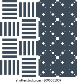 Two vector patterns that match.Use for numerous such as paper,cover,fabric,interior decor, bowl, wrapping,quilting, T-shirts, cards ,ribbon ,bottle ,tile ,awning , templates and scrapbooking