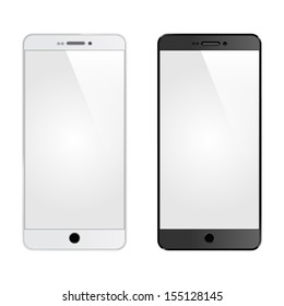 Two vector smart phones isolated.