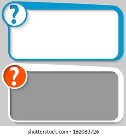 two vector text box and question mark