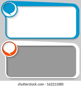 two vector text box and speech bubble