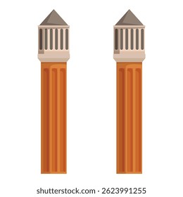 Two venetian towers standing tall, showcasing the beautiful traditional architecture of venice, italy