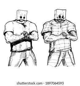 dos versiones de la ilustración villain.vector
