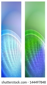two vertical abstract banner