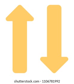 Two vertical arrows, pointing up and down
