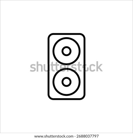 Two vertically stacked speakers representing a stereo or audio system.
